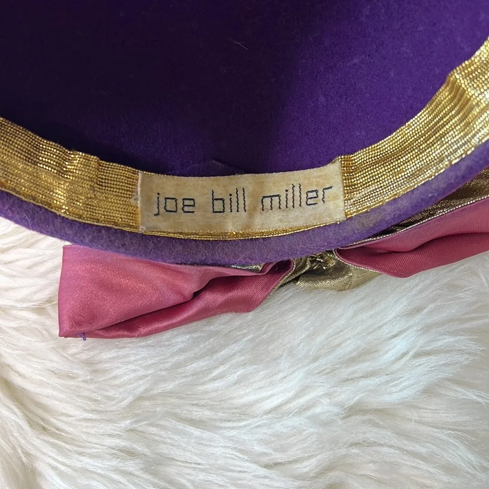 🔹 Michael Howard Joe Bill Miller Vintage Wool Pillbox Hat Made in USA